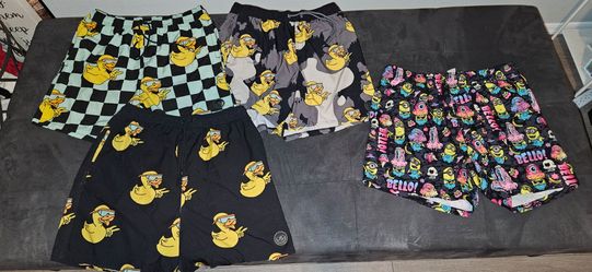 Mens Size X-LARGE Neff "Ducky Chill" + Buff Monster Minions Swim Trunk Bundle