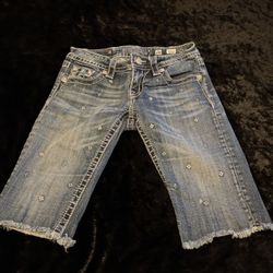 Womens Y2K Size 26 Miss Me Denim Shorts
