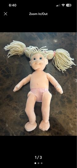 Soft Baby Girl Doll with Yarn Pigtails