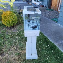 10 Gallon Aquarium With Stand Filter And Led Light