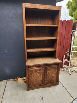 Mcm type tall shelving unit/bookcase--in 2 pieces