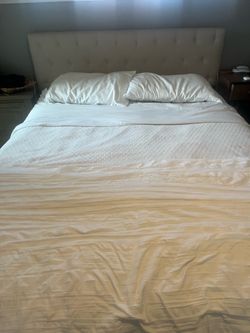 Queen bed frame and mattress