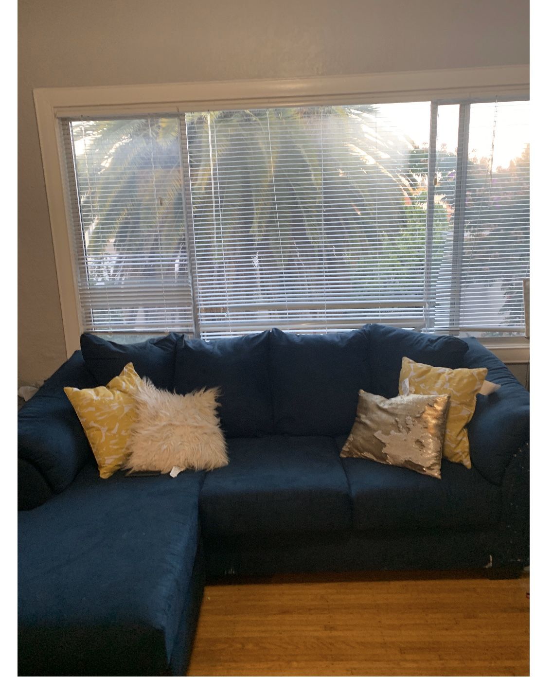Navy couch w/ Chaise
