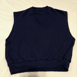 dark navy blue sweater vest 