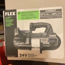 Brand New Flex 24 Volts Brushless 2-1/2” Compact Band Saw ( Tool Only ).     130 Firm on Price.     130 Firme en Precio.
