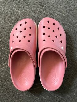 Pink crocs