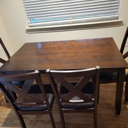 Dining Table With Four Chairs And Bench