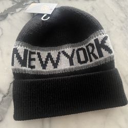 New York Fleece Lined Beanie Snow Hat