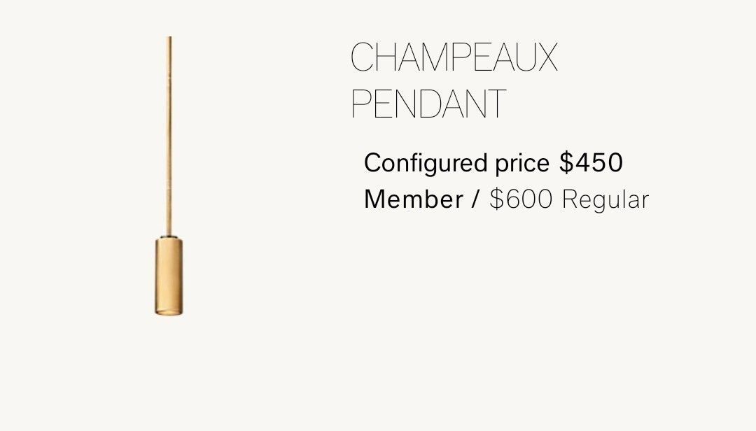 RH Champagne Pendant
