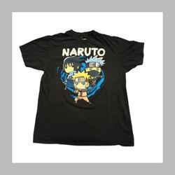  Naruto Shippuden Anime Ninja Black Women Large Short Sleeve Graphic T-Shirt Top