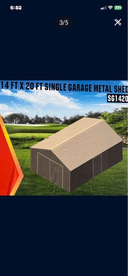 Brand  New  Metal Shed 14 x 20 ft