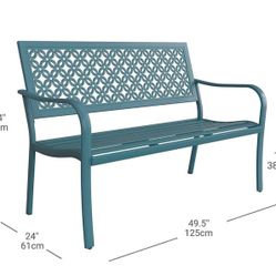 NEW-Grand patio 50" Bench with Armrests for Outdoor or Indoor 