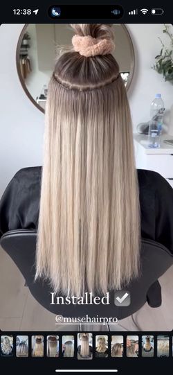 Blonde 22in Hair Extensions With Root Shadow 