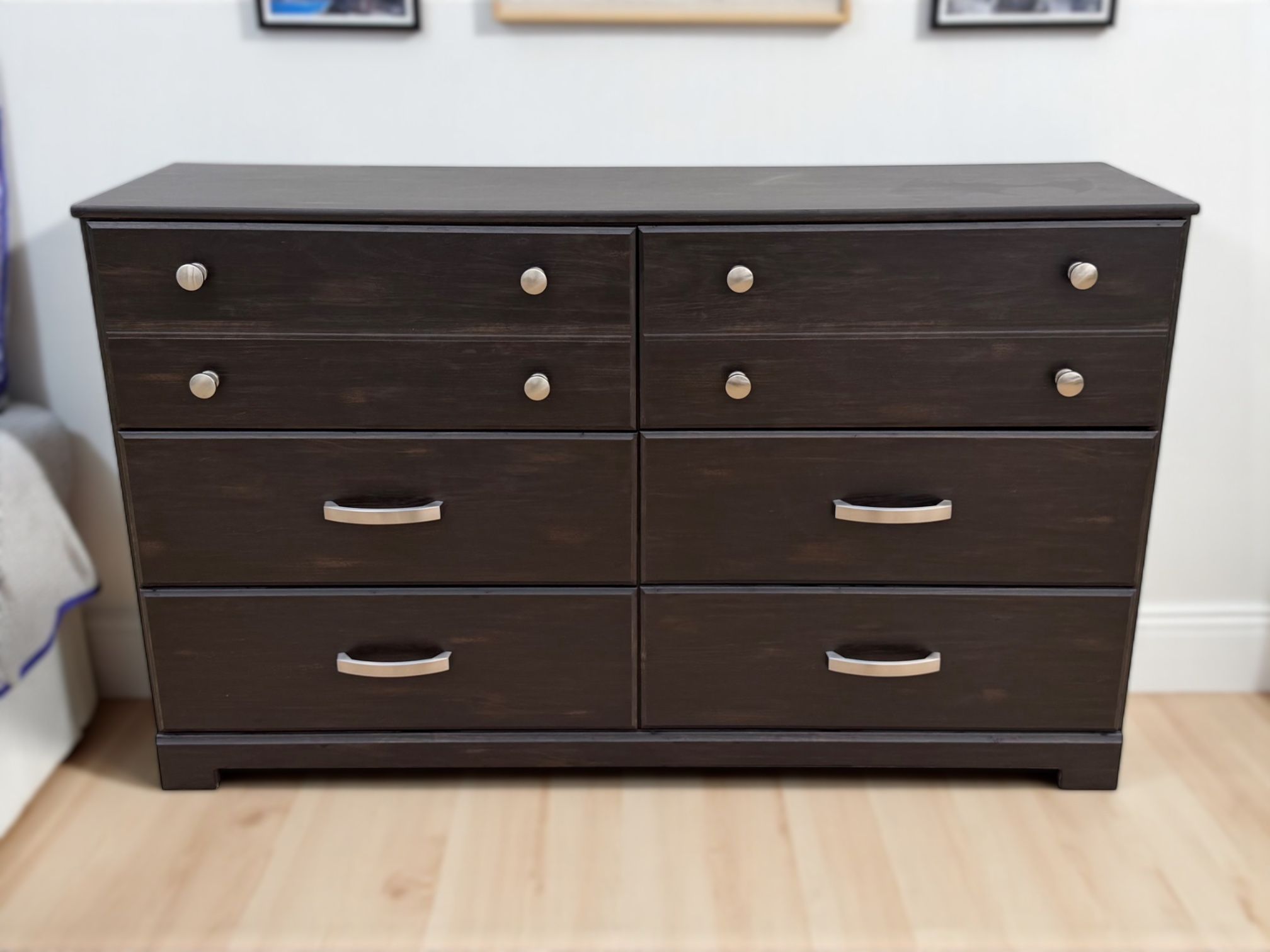 Ashley Furniture Reylow Distressed Dark Brown 6-Drawer Dresser