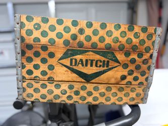 Vintage 1970 Daitch Dairy Milk Bottle Wood Box Crate New York City