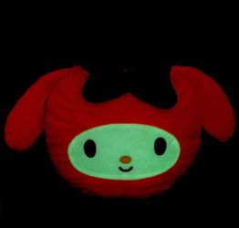 Sanrio My Melody Orange Pumpkin Glow In The Dark Halloween Plush Basket Trinket