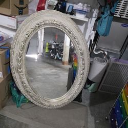 35Wx47L Large Ornate Oval Mirror