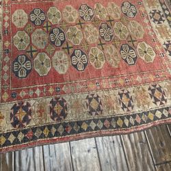 Hand made, vintage patterned rug.