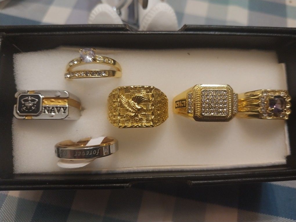 #####Mens Rings / Ladies Diamond Double Wedding Band ####