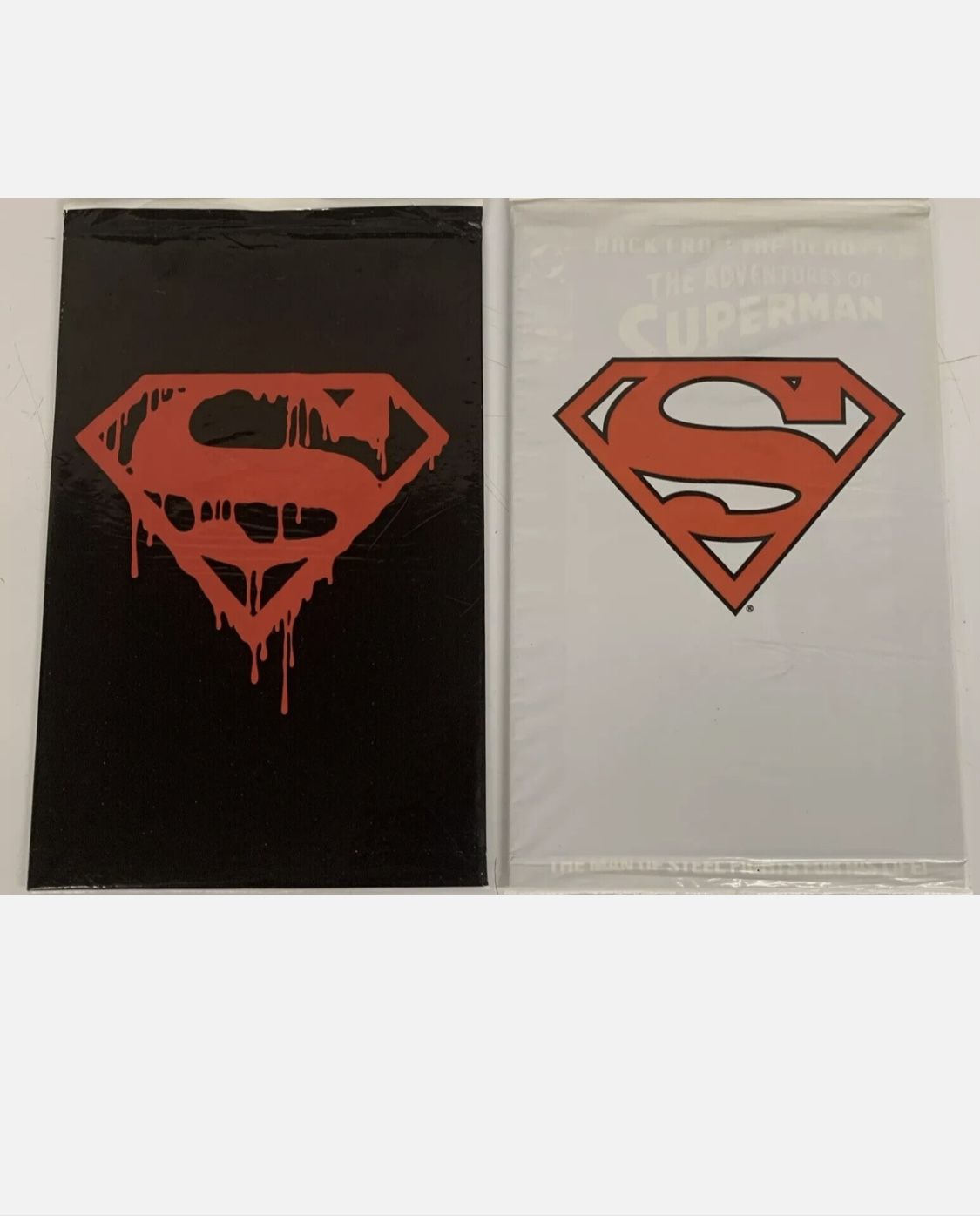 DEATH OF SUPERMAN #75 & RESURRECTION #500*1992 DC*BLACK/WHITE POLYBAG SEALED*NM
