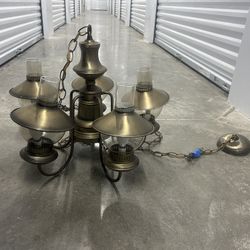 5 Light Hanging Candle Light Chandelier Chained