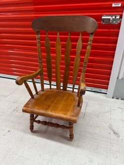 Vintage Solid Wood Spindle Back Rocking Chair Project / Parts
