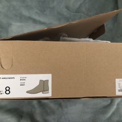 J Crew Factory Sueded Flat Ankle Boots gray 8.0