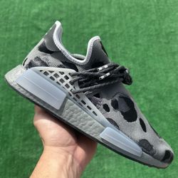 ADIDAS NMD HUMAN RACE x PHARRELL “ANIMAL PRINT - ASH” (Size 9.5, Men’s)