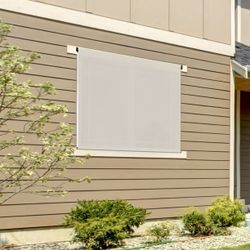 Keystone Cordless Outdoor Sun Shade with Removable Pole Coquina 7'x8'