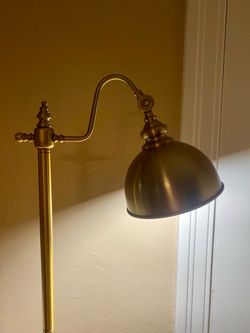 Brass Pharmacy-Style Floor Lamp with lamp -Multi-Directional Swivel