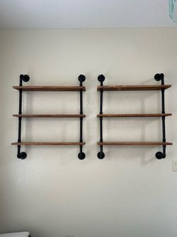 2 Pipe Shelves- 3 Tier