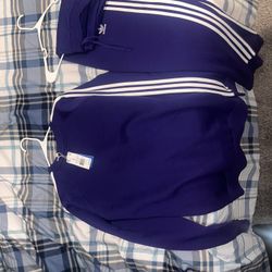 Large Purple Adidas Track Suit