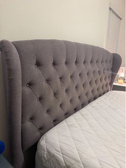 King upholstered bed