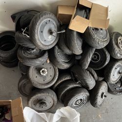 Large Lot Electric Scooter Parts – Hub Motor Wheels, Battery, New Parts