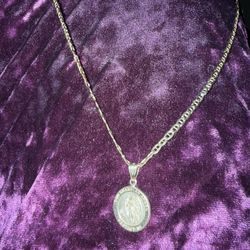 14k Gold Chain With Archangel Pendant