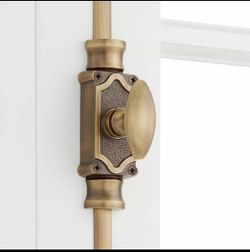 New Signature Hardware Corabel Brass Window Cremona Bolt, Antique Brass