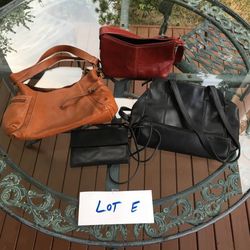 Lot E: Assorted Purses - Fossil, Fossil, Enzo, and Nordstrom