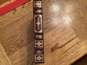 Book .. A FABLE by William Faulkner .. Leather Bound Franklin Library Pulitzer Prize Series 