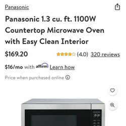 Very New 1100 Watt Panasonic Microwave 