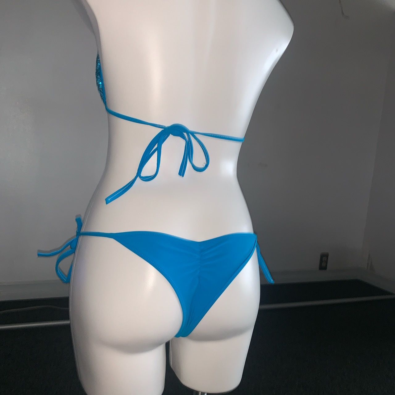 Turquoise bikini sequences swimwear most sizes fit all