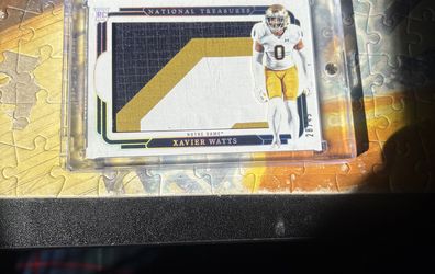 2025 National Treasures Collegiate Xavier Watts Patch /49 - Notre Dame