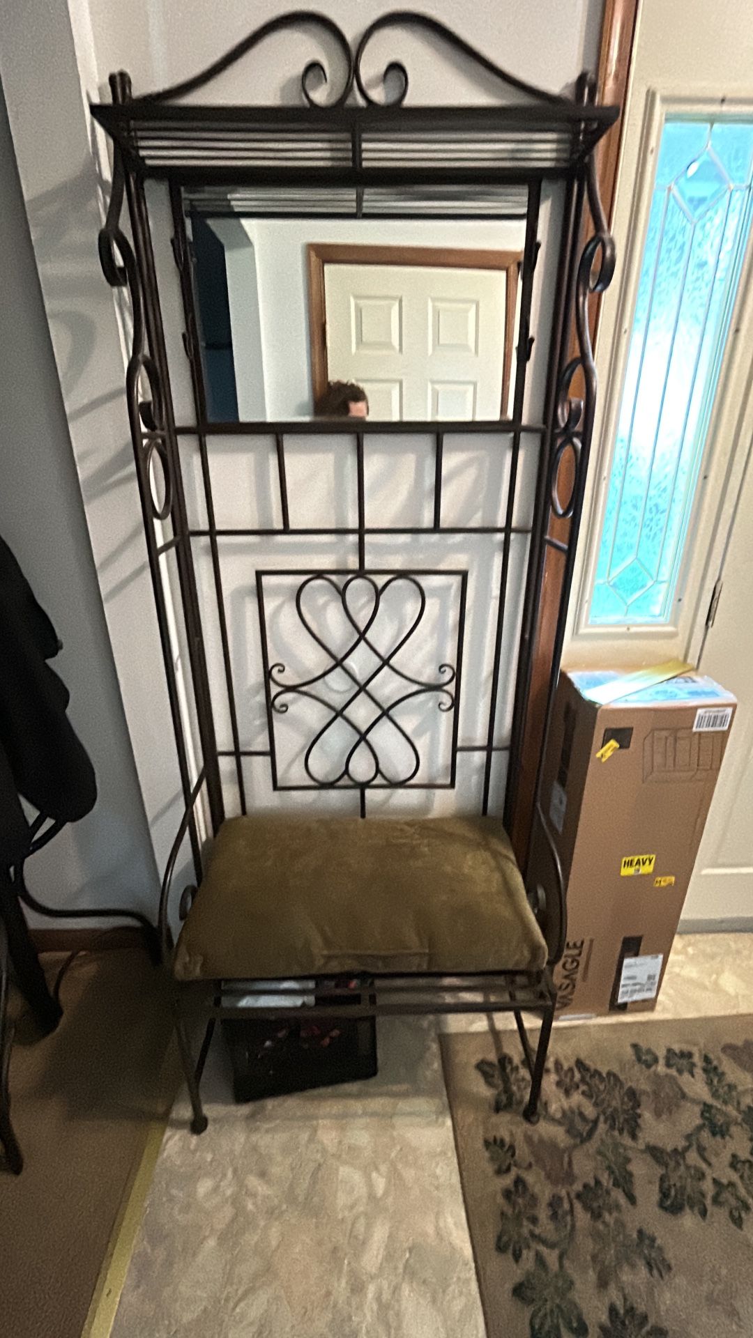 Wrought Iron Entry Way/mudroom Bench