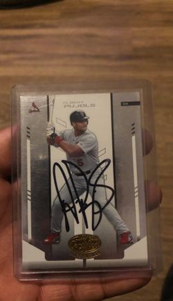 Albert Pujols authentic autograph 2004 Leaf Certified baseball card