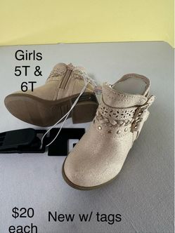 Girls Toddler Ankle Boots Size 5T & 6T