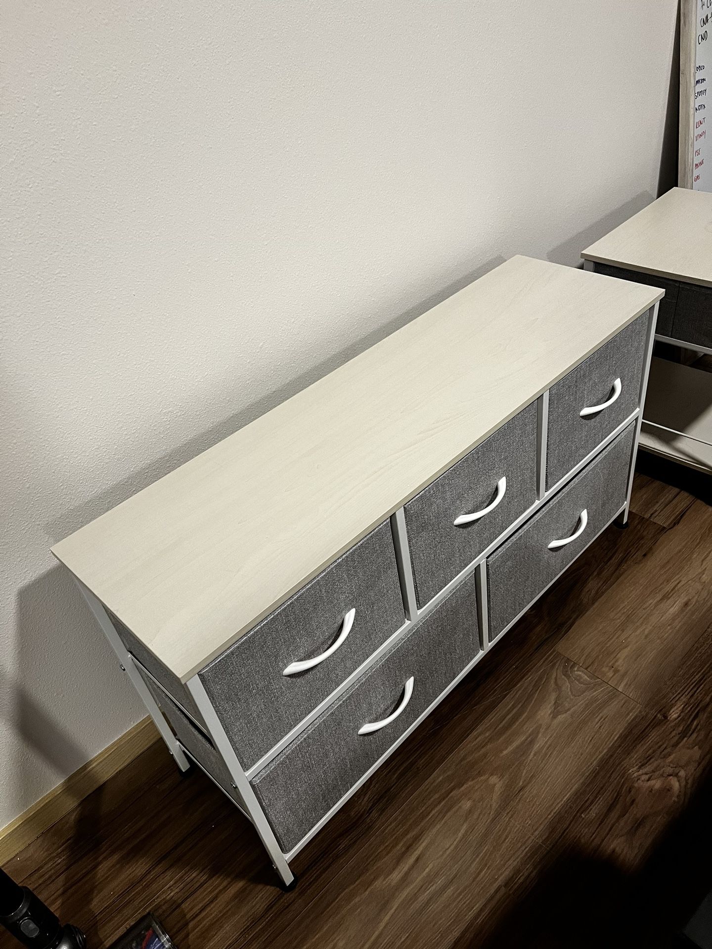 Light Grey Dresser and Nightstand