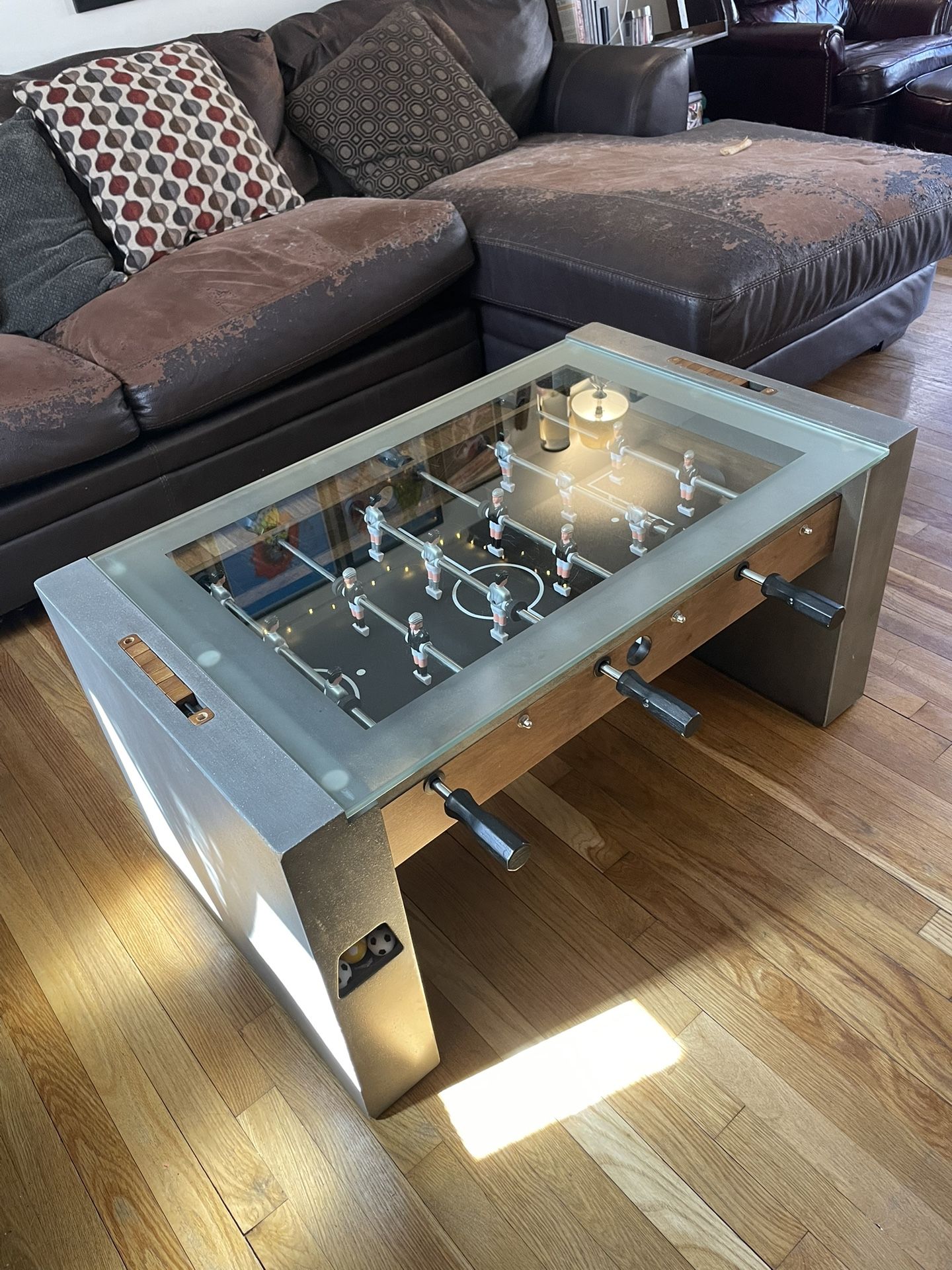 Solid Wood Foosball Coffee Table 