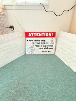 Commercial Metal Attention Safety Sign – Property/Business Sign x3