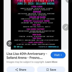 LISA LISA 40TH TICKETS FOR SALE