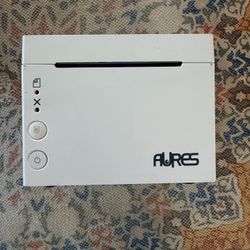 white AURES POS (Point of Sale) thermal receipt printe