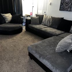 Woodhaven Black/Grey couch Set - $800 OBO (Henrico)